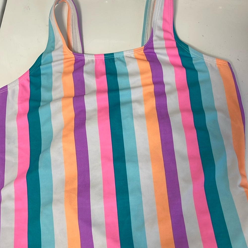 Juniors Size 16 1/2 striped one piece swim